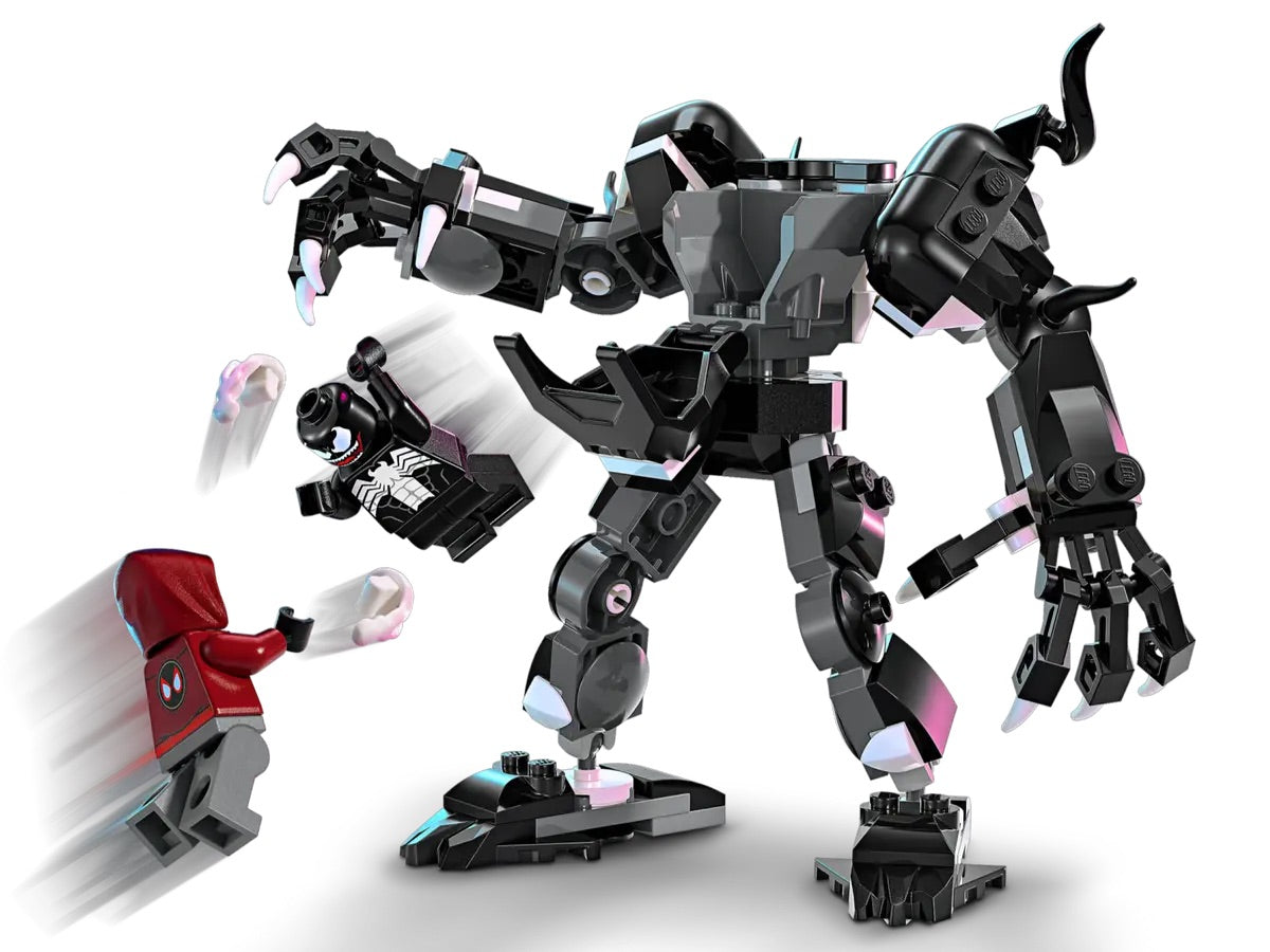 Lego Marvel Venom Mech Armour vs Miles M 76276