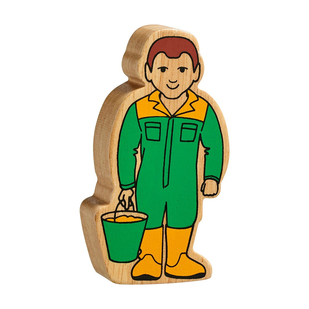 Insideout Toys - Lanka Kade - Natural yellow & green farm hand