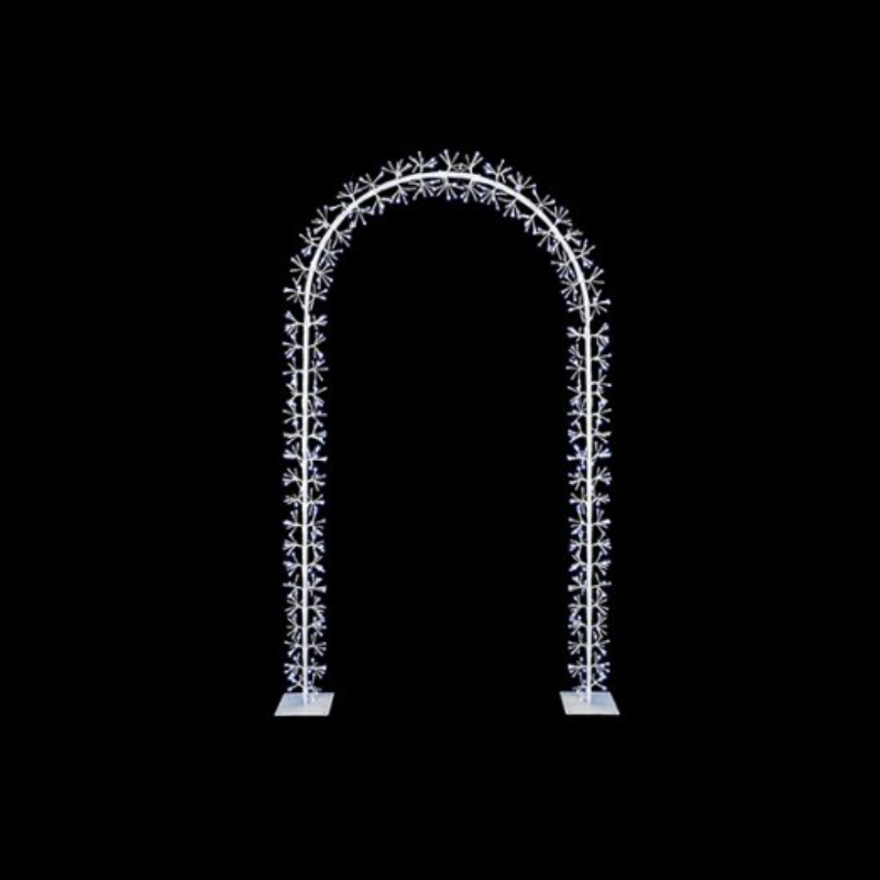 Premier 2.4x1.2m White Starburst Arch with 896 White LEDs