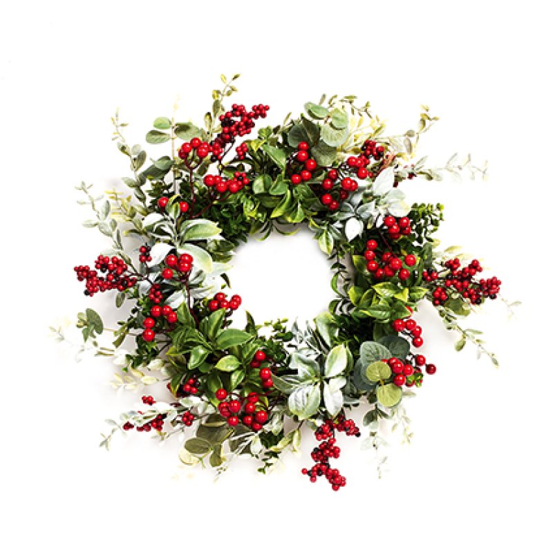 Premier Contoneaster Wreath with Red Berries 50cm
