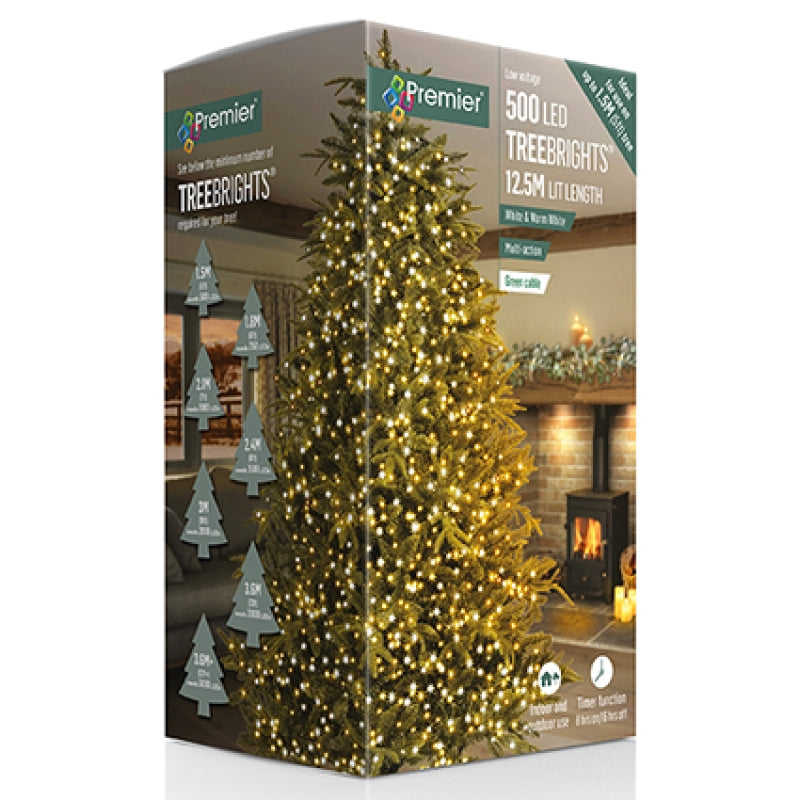 Premier 500 Multi-Action White & Warm White LED Treebrights with Timer ...