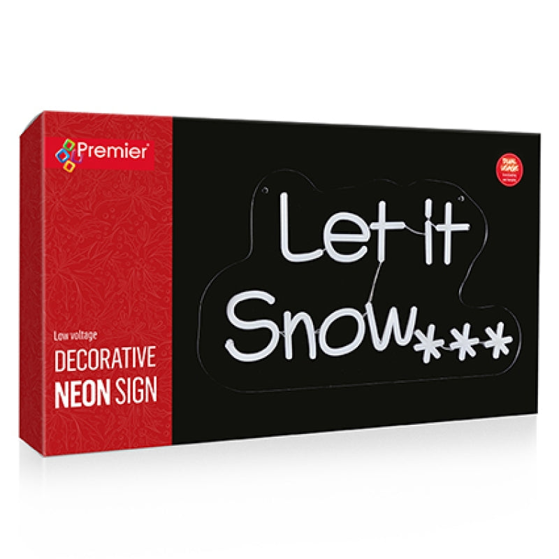 Premier Let It Snow Neon Sign Hanging