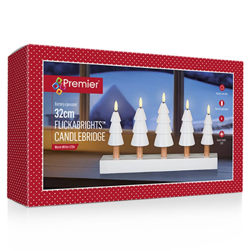 Premier Christmas Tree Candlebridge White Flickabrights