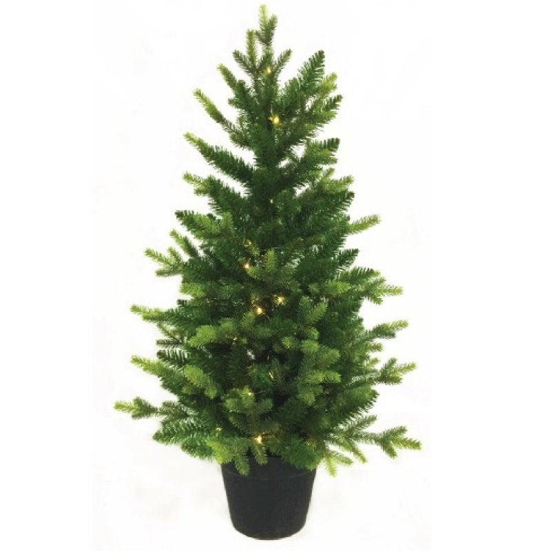 Noma 3' St Moritz Warm White Pre Lit Potted Artificial Christmas Tree