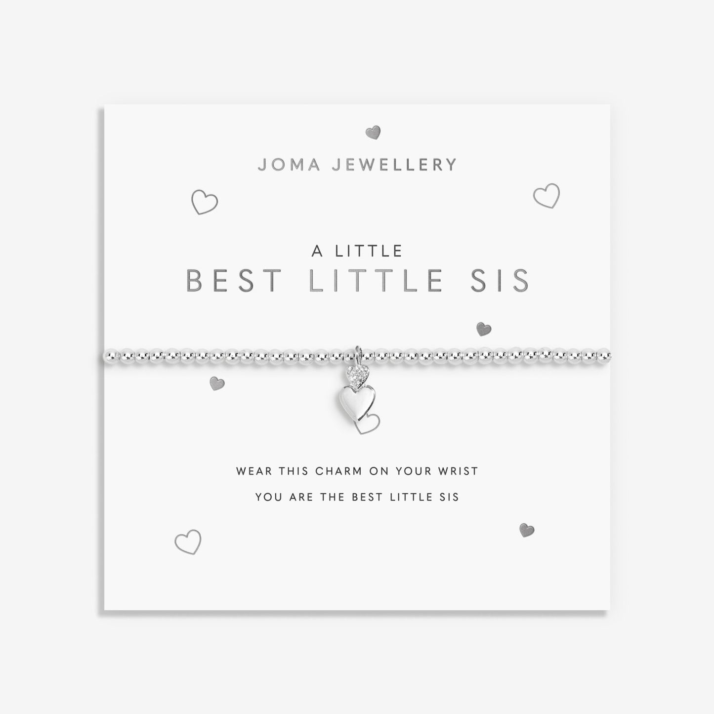 Joma Jewellery A Little Best Little Sis Silver Bracelet