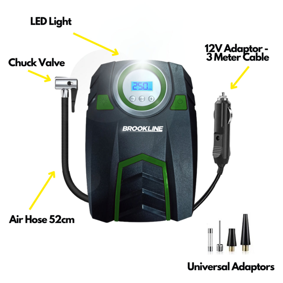 Brookline Digital Air Compressor 12V Air Pump