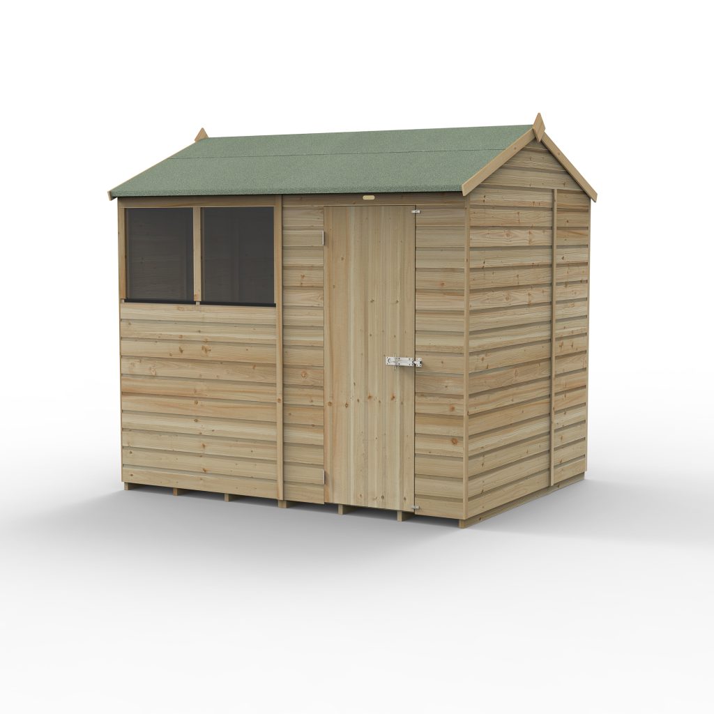 Forest Garden Beckwood 8x6 Reverse Apex Shed - 2 Windows
