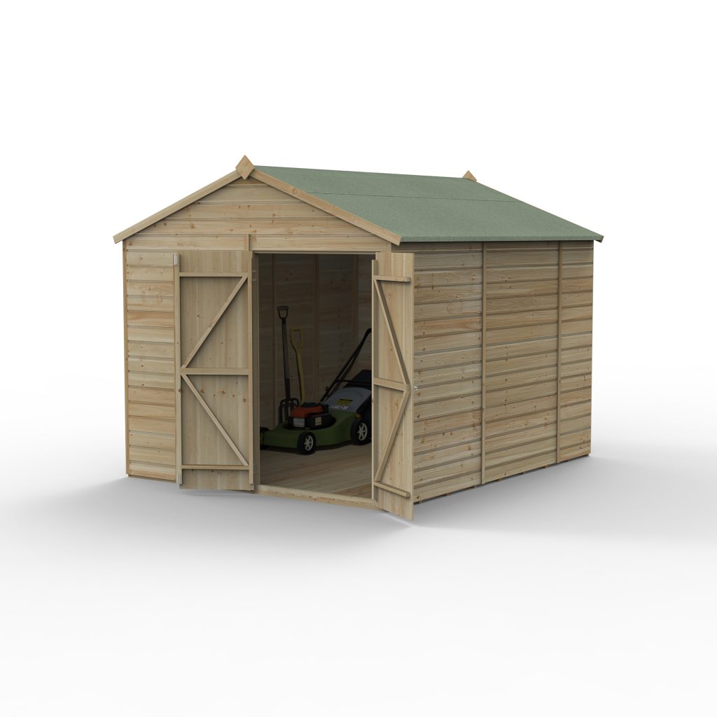 Forest Garden Beckwood 8x10 Apex Shed - No Windows - Double Door