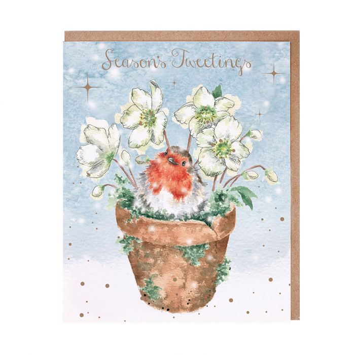 Wrendale Seasons Tweetings Robin Christmas Card Pack