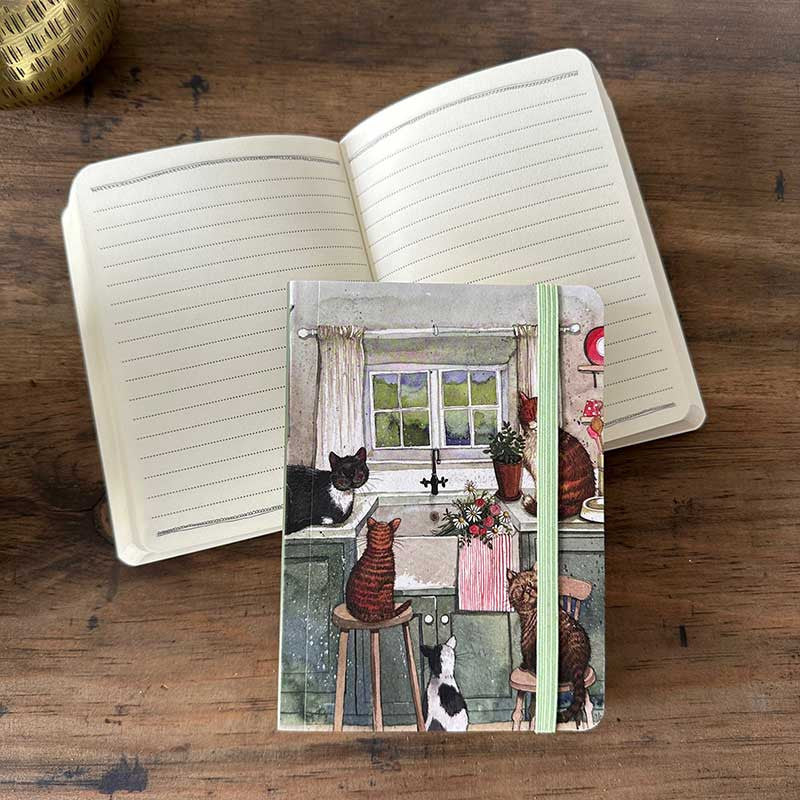 Alex Clark Cats In The Kitchen Small Chunky Notebook