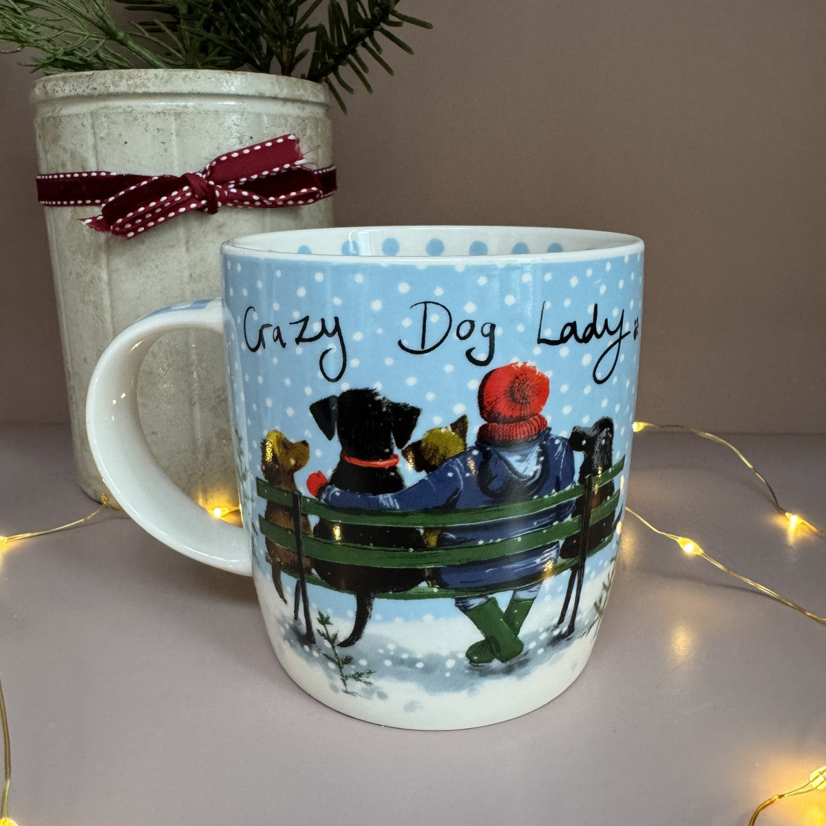 Alex Clark Crazy Dog Lady at Christmas Mug – Sam Turner Sons