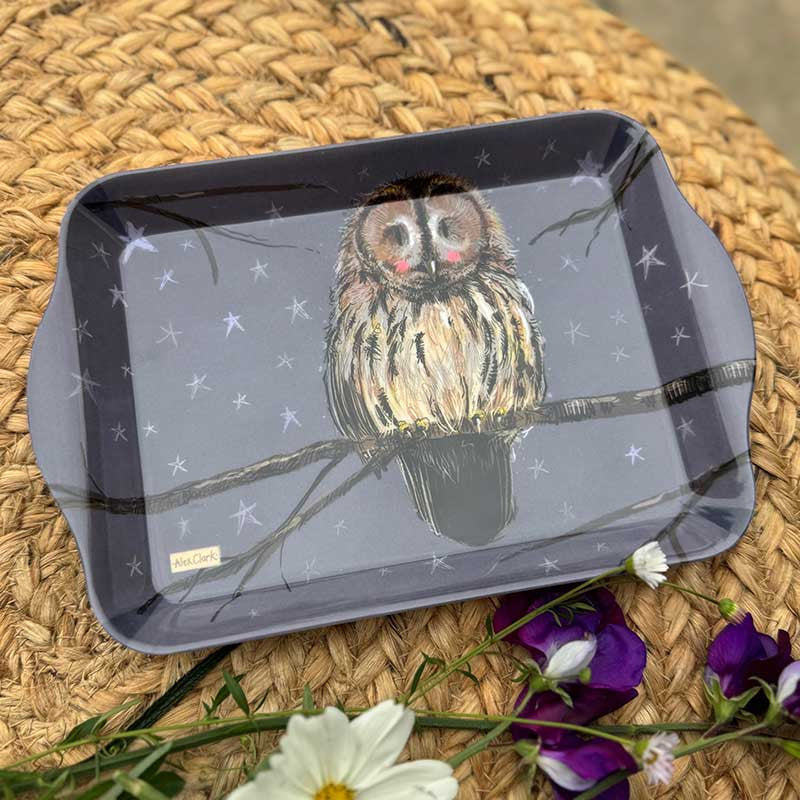 Alex Clark Night Owl Small Melamine Tray
