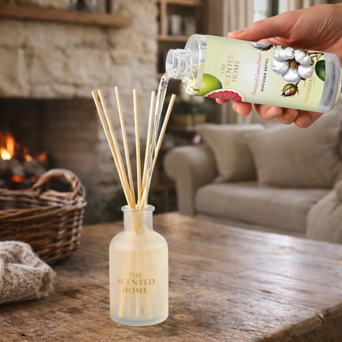 Ashleigh & Burwood Pomelo & Cotton Flower Reed Diffuser Refill