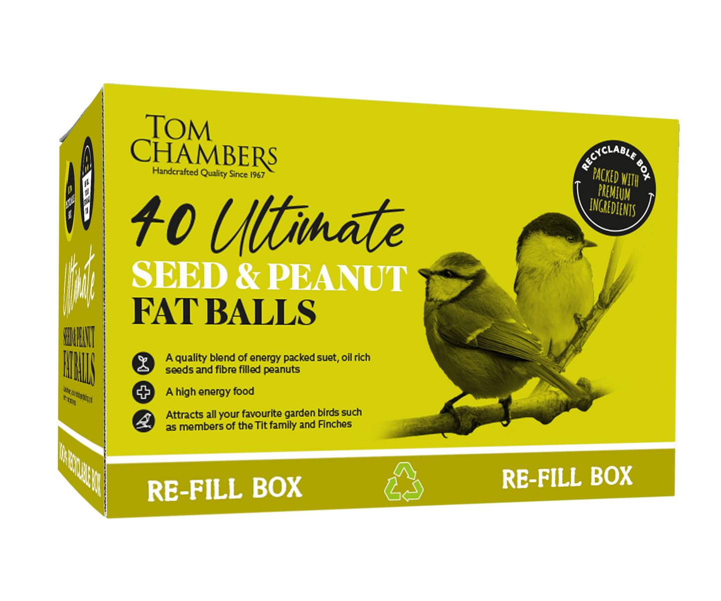 Tom Chambers Ultimate Seed & Nut Fat Ball Box