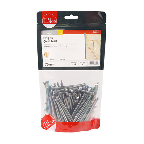 TIMco Bright Oval Nails 75mm