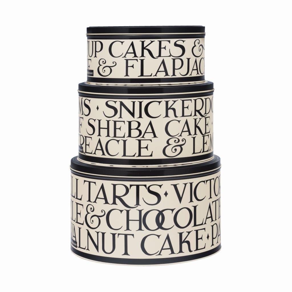 Emma Bridgewater Black Round Cake Tins Set of 3