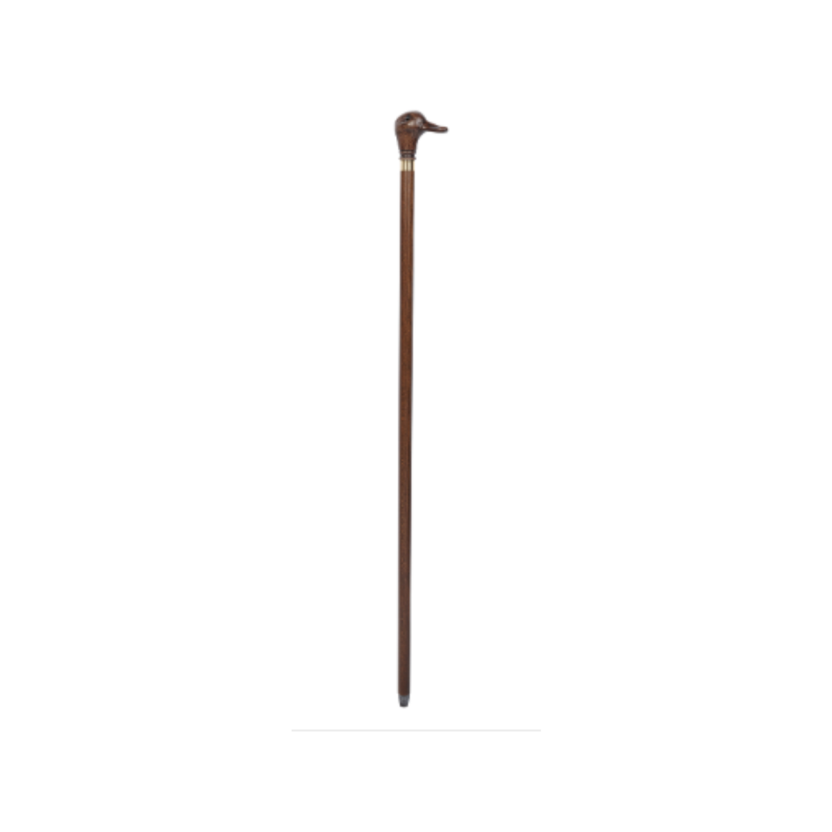 Charles Buyers duck moulded top collectors walking stick featuring a detailed resin duck head handle and polished wooden shaft