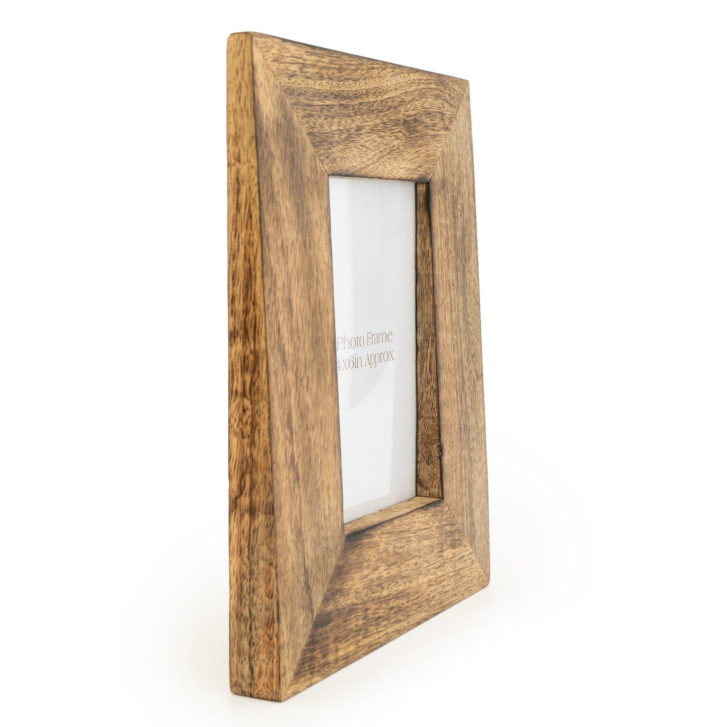 Candlelight Dark Brown Wedge Mango Wood Photo Frame 4x6