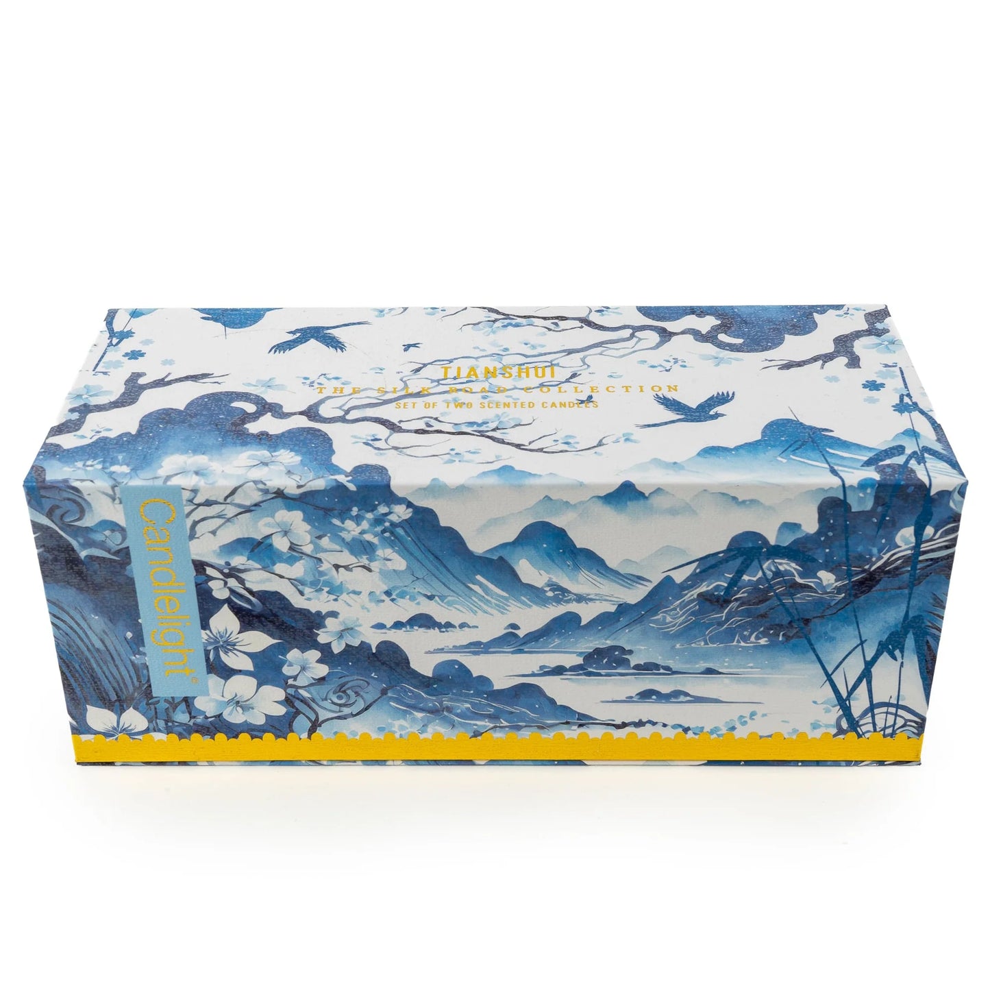 Candlelight The Silk Road Collection Tianshui Blue Votive Set of 2 Candles