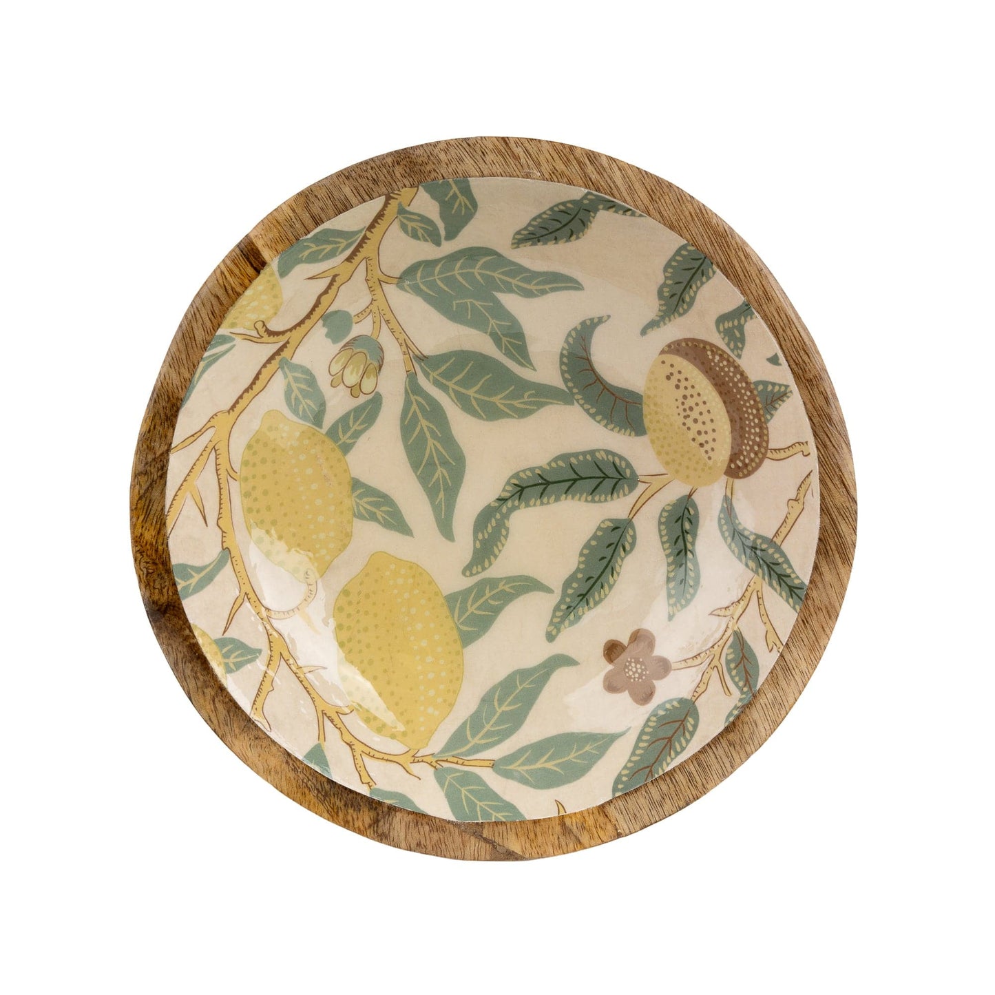 Candlelight Vintage Fruit Large Mango Wood Serving Bowl