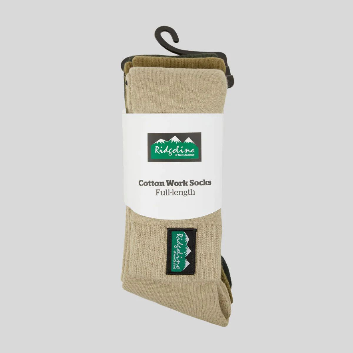 Ridgeline Full Length Cotton Work Socks 3-Pack