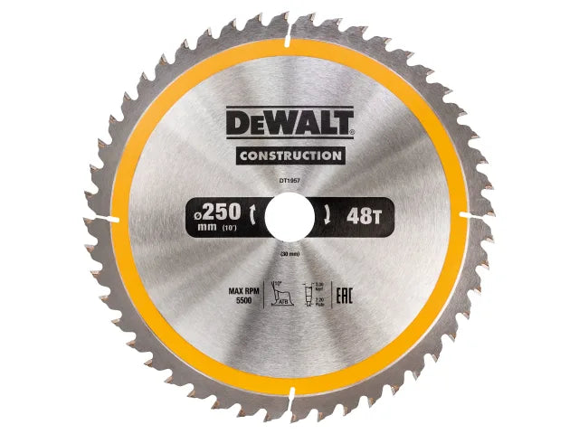 DeWalt Circ Saw Blade 250x30x48T