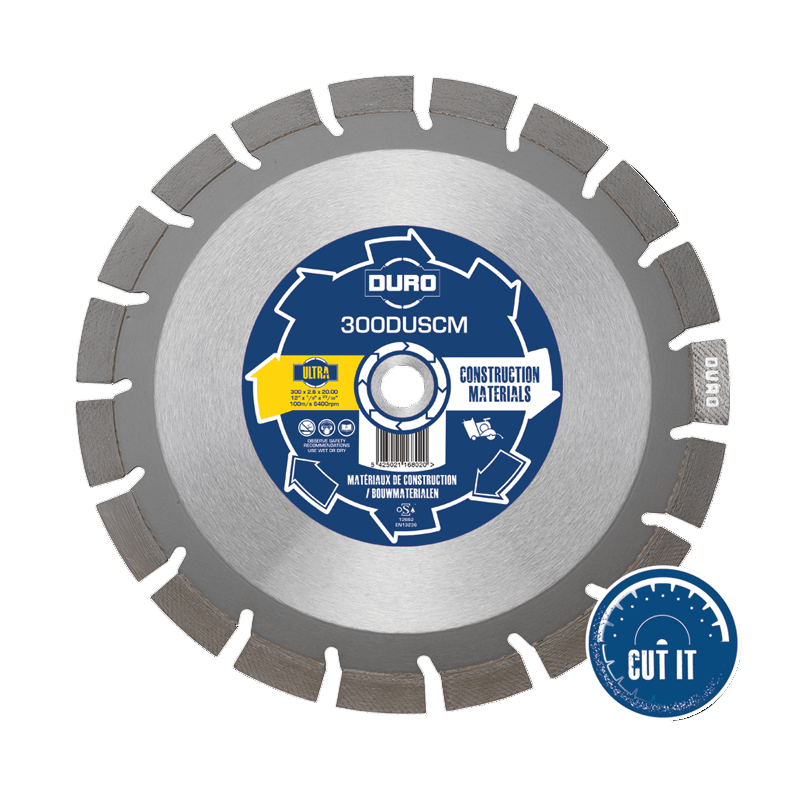 Duro Diamond Blade 350DUSCM Duro Ultra 350mm 14" 22mm Bore 17mm Segment Stone Granit Concrete Engineering Bricks Hard Materials laser Welded