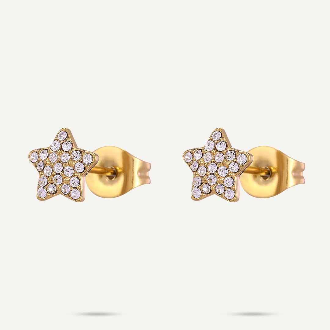 D&X Vibes Gold-plated Small Star Stud Earrings