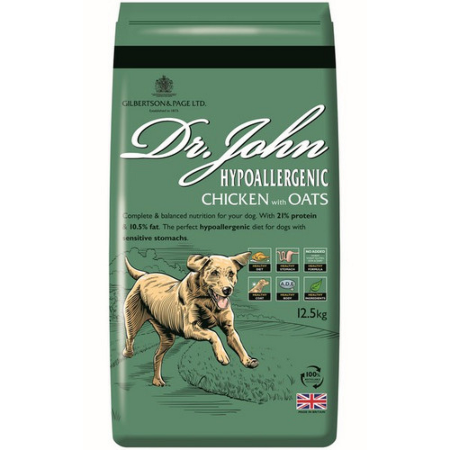 Dr. John Hypoallergenic Chicken & Oats Dog Food 12.5kg