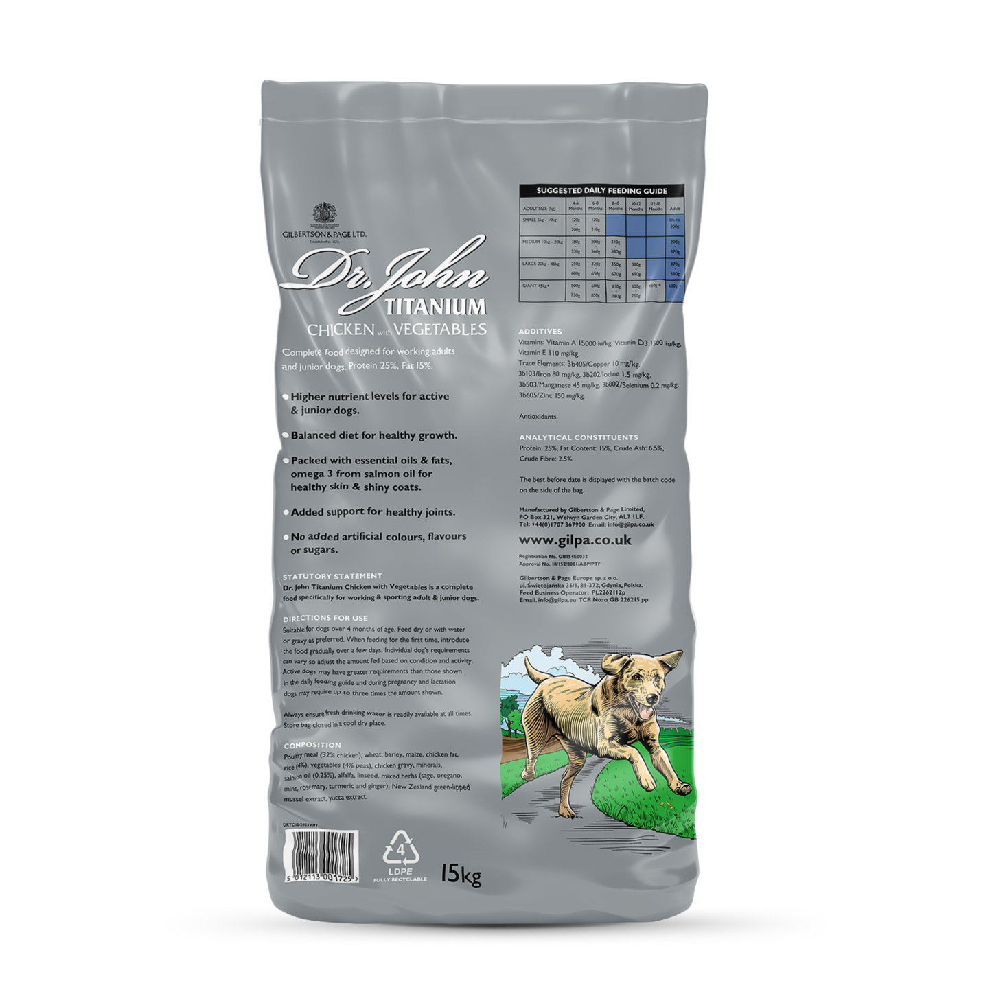 Dr John Titanium Chicken & Vegetables Dog Food 4kg