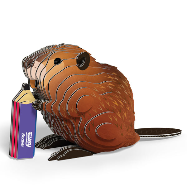 EUGY Beaver 3D Card Model Kit