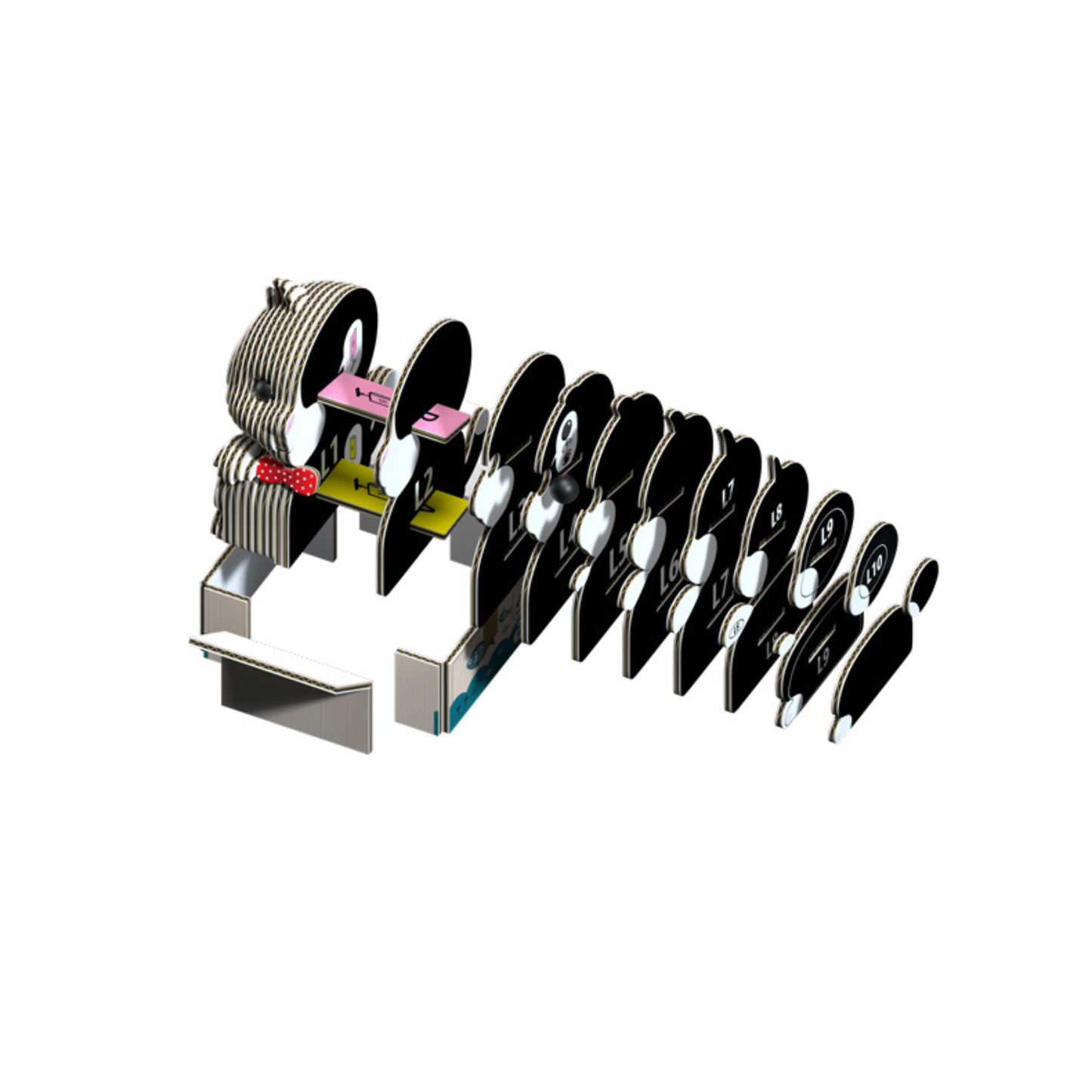 EUGY Tuxedo Cat 3D Card Model Kit