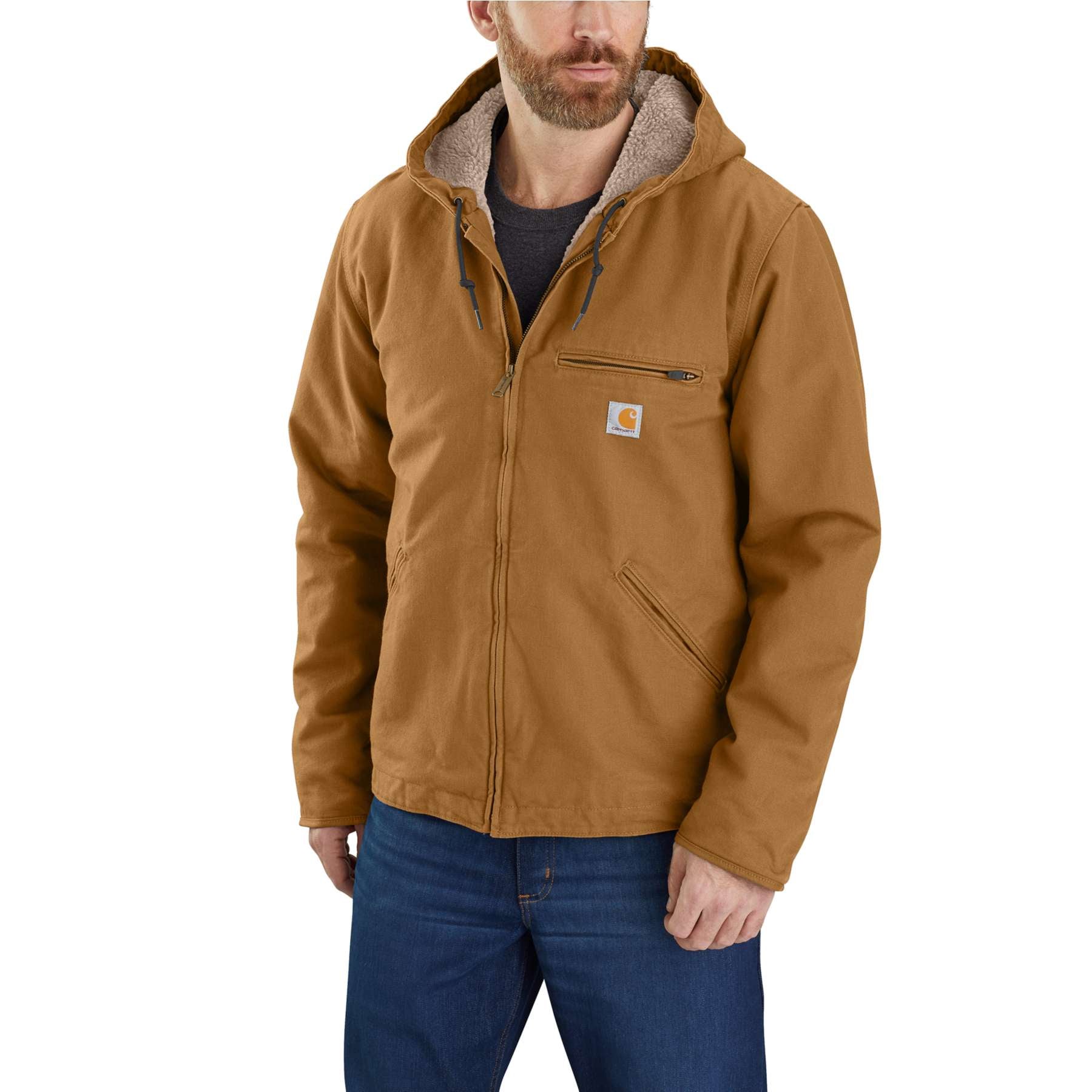 Carhartt Washed Duck Sherpa Lined Jacket - Main Image