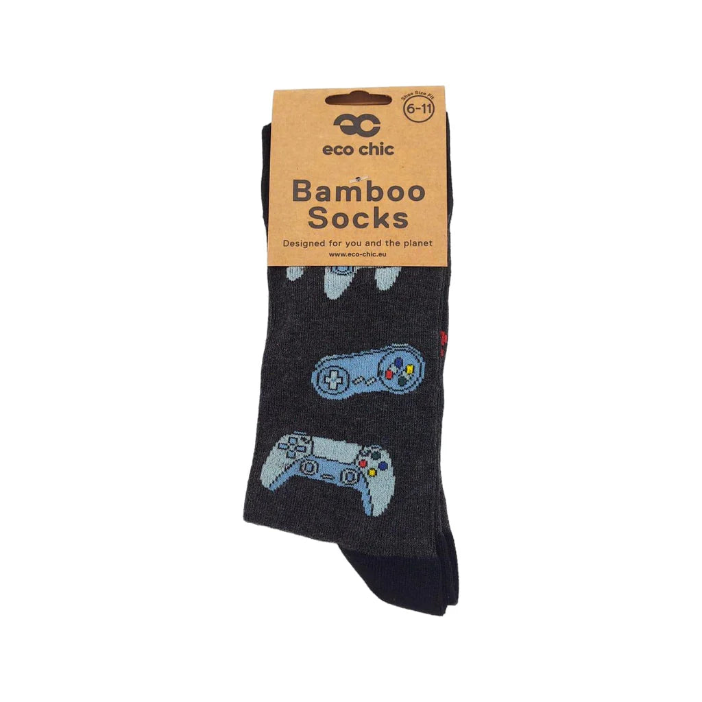 Eco Chic Eco-FriendlyGrey Gaming Bamboo Socks