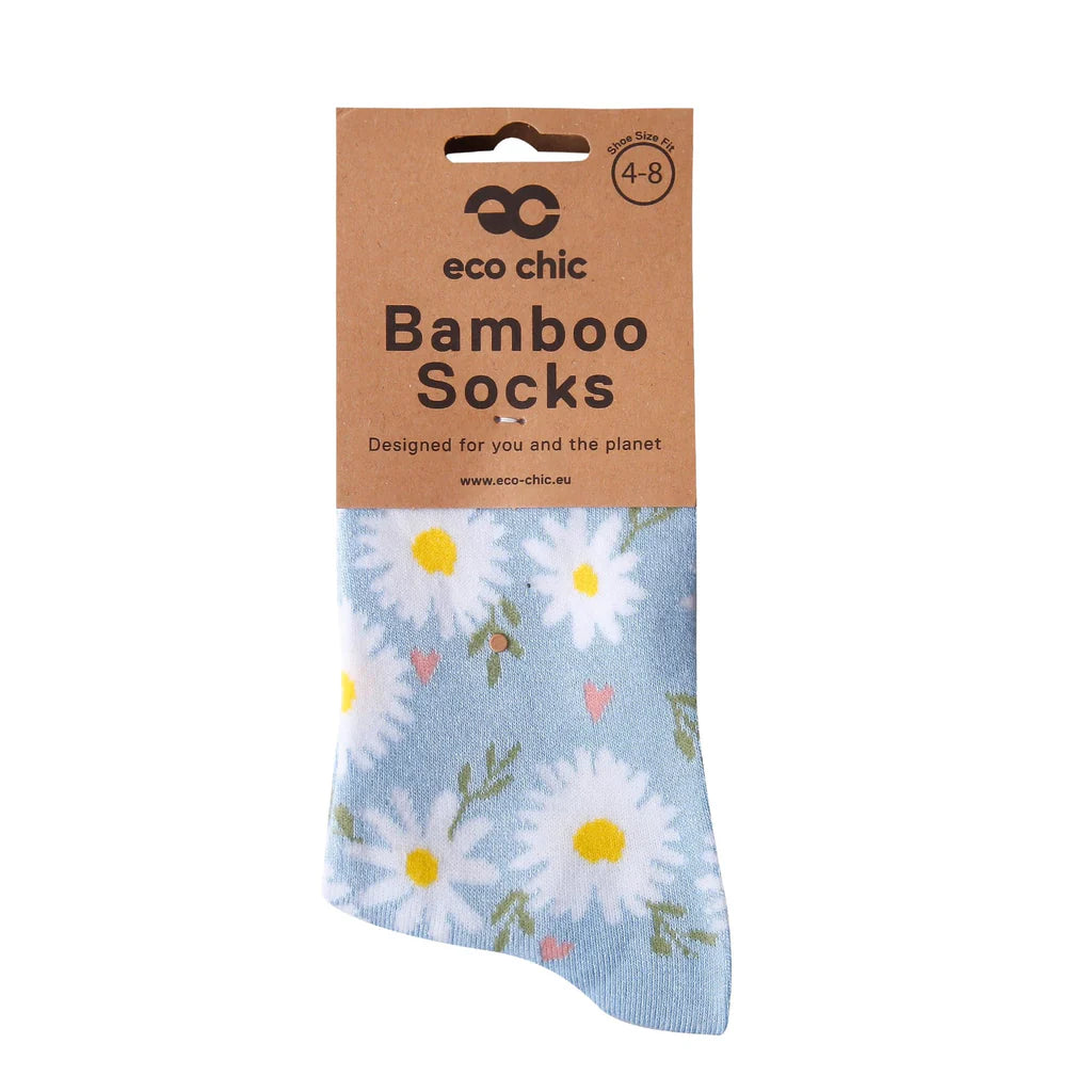Eco Chic Eco-Friendly Daisy Bamboo Socks