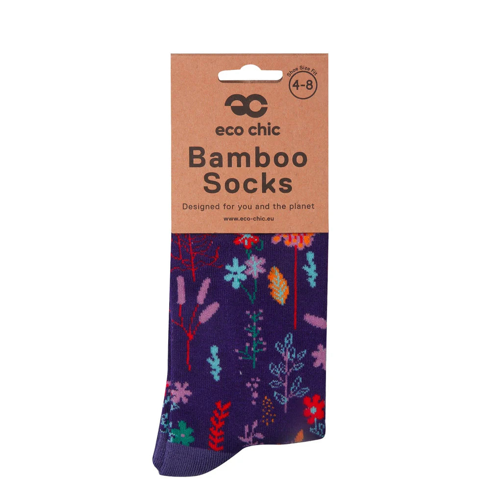 Eco Chic Eco-Friendly Lush Floral Bamboo Socks