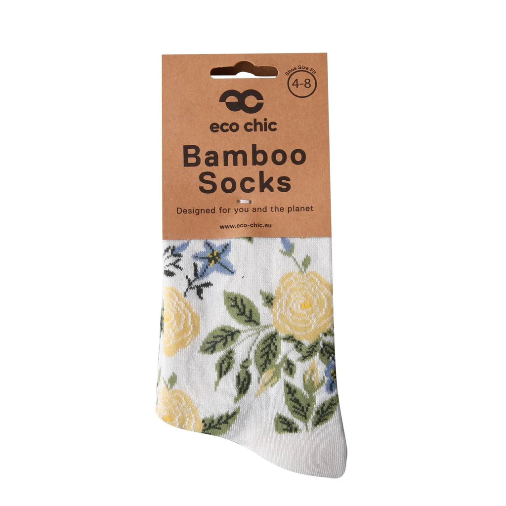 Eco Chic Eco-Friendly Mixed Flowers Bamboo Socks