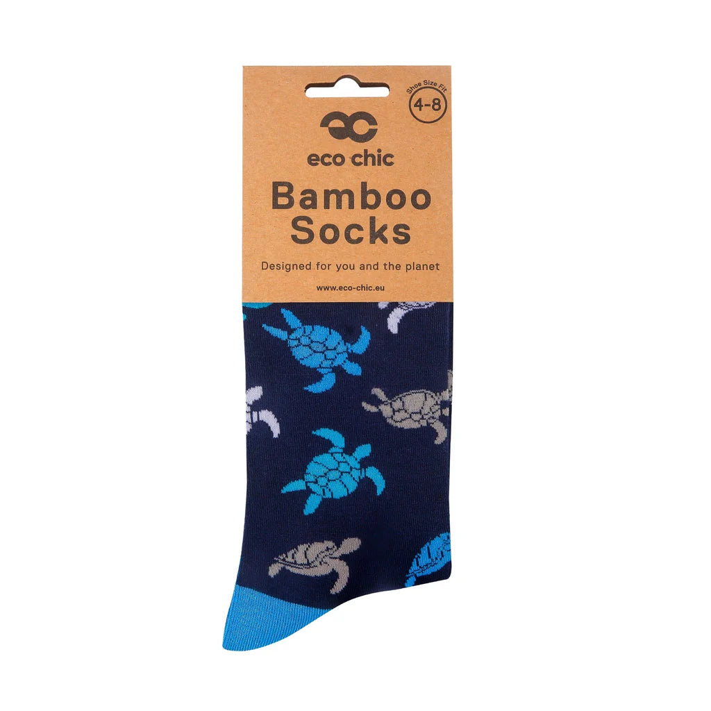 Eco Chic Eco-Friendly Sea Turtles Bamboo Socks