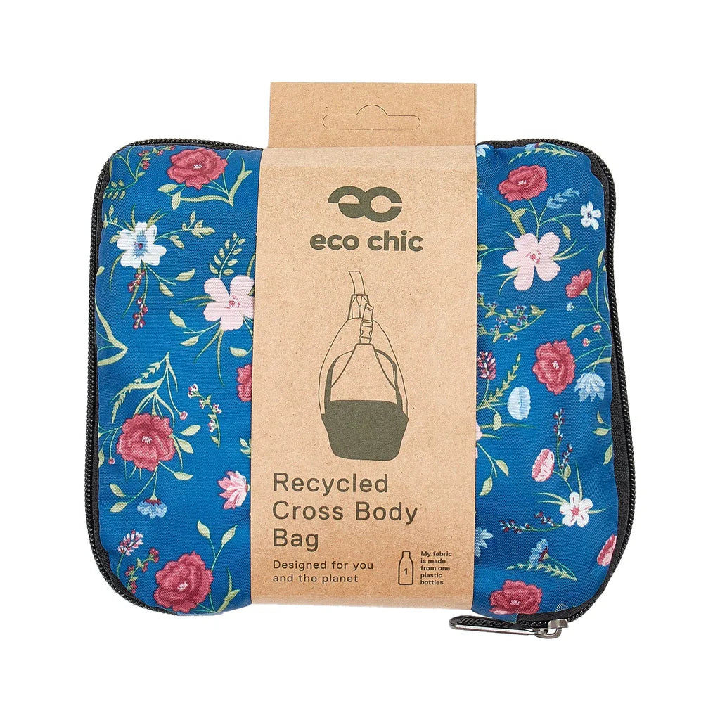Eco Chic Lightweight Foldable Crossbody Bag Floral