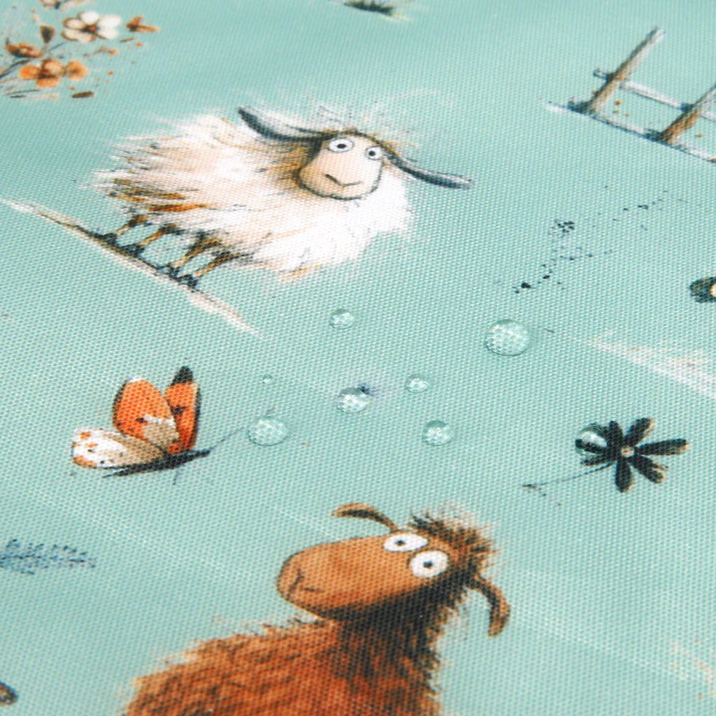Eco Chic Lightweight Foldable Reusable Whimsy Sheep Shopping Bag