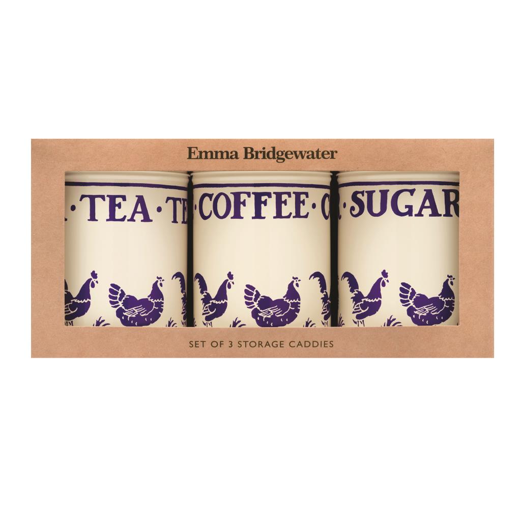 Emma Bridgewater Blue Hen Caddies Set