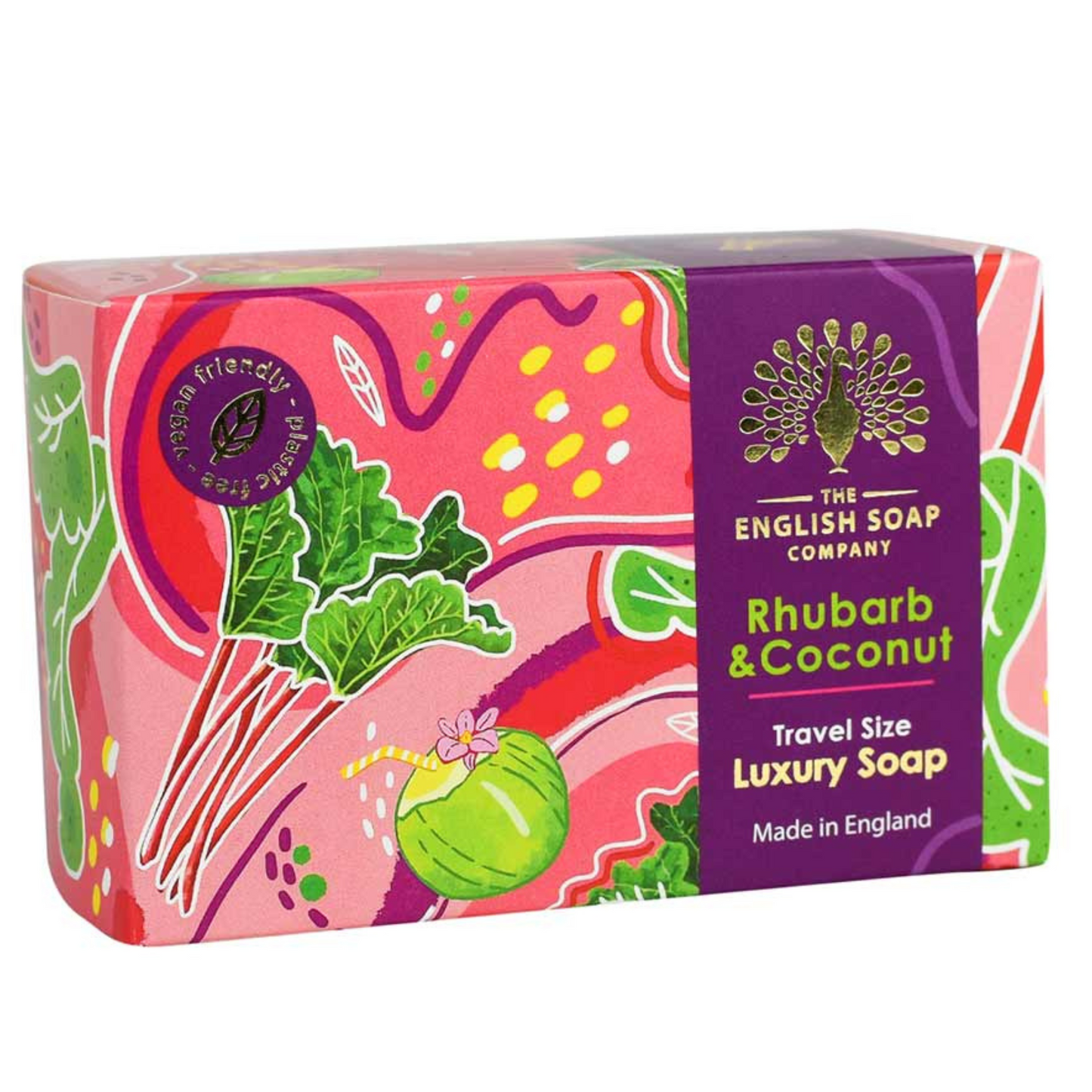 English Soap Company Rhubarb & Coconut Mini Travel Soap