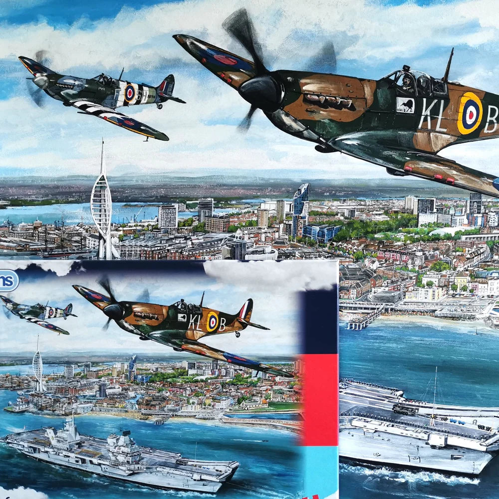 Gibsons Portsmouth flypast 1000 Piece Jigsaw Puzzle