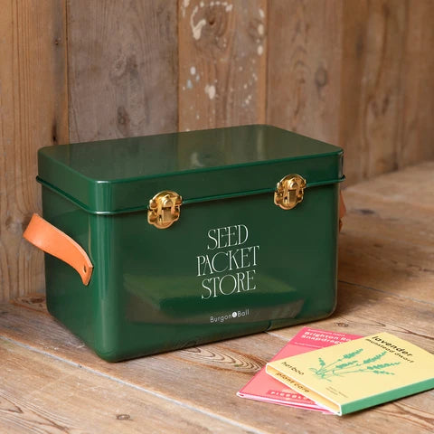 Burgon & Ball Heritage Collector Green Seed Packet Storage Tin