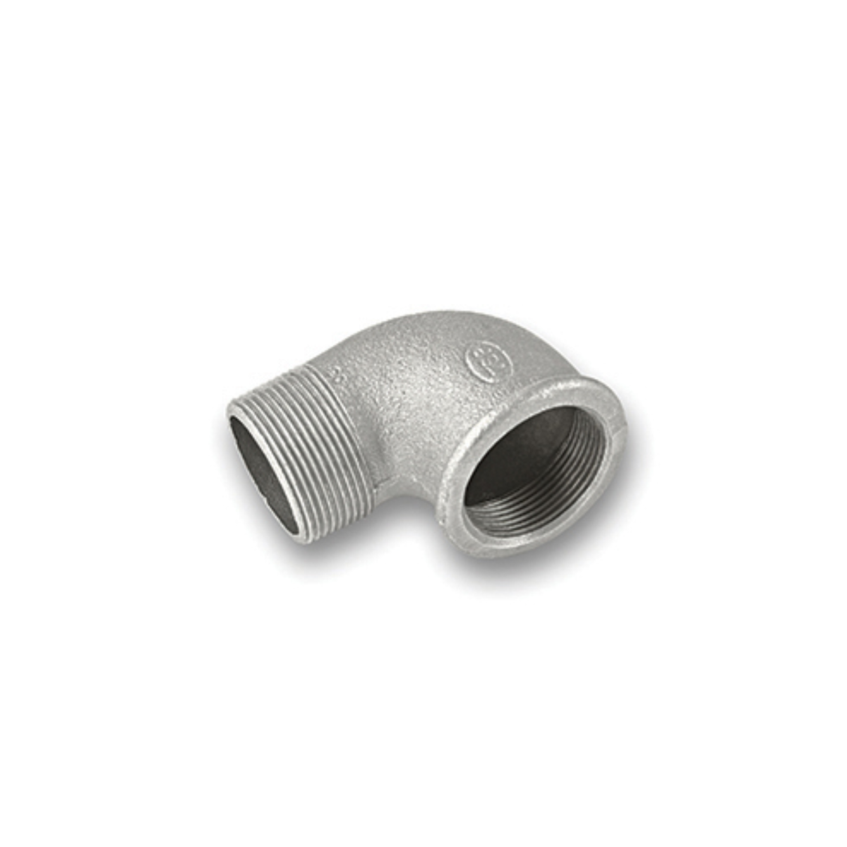 Hacketts 1/2 inch galvanised 90 degree elbow male to female MxF threaded pipe fitting