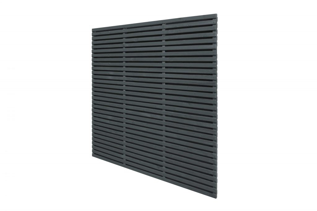 Forest Garden Contemporary Double Slatted Fence Panel