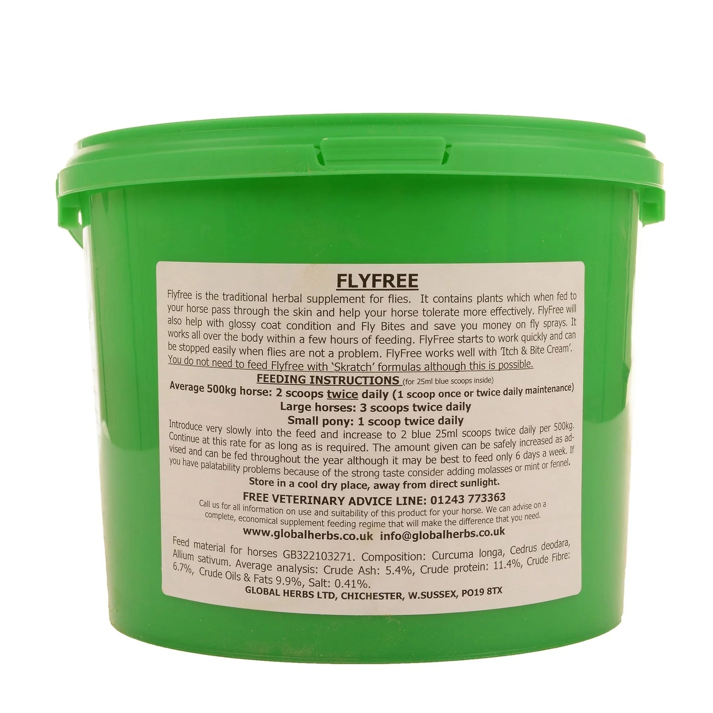 Global Herbs FlyFree Powder Anti-Fly Horse Supplement