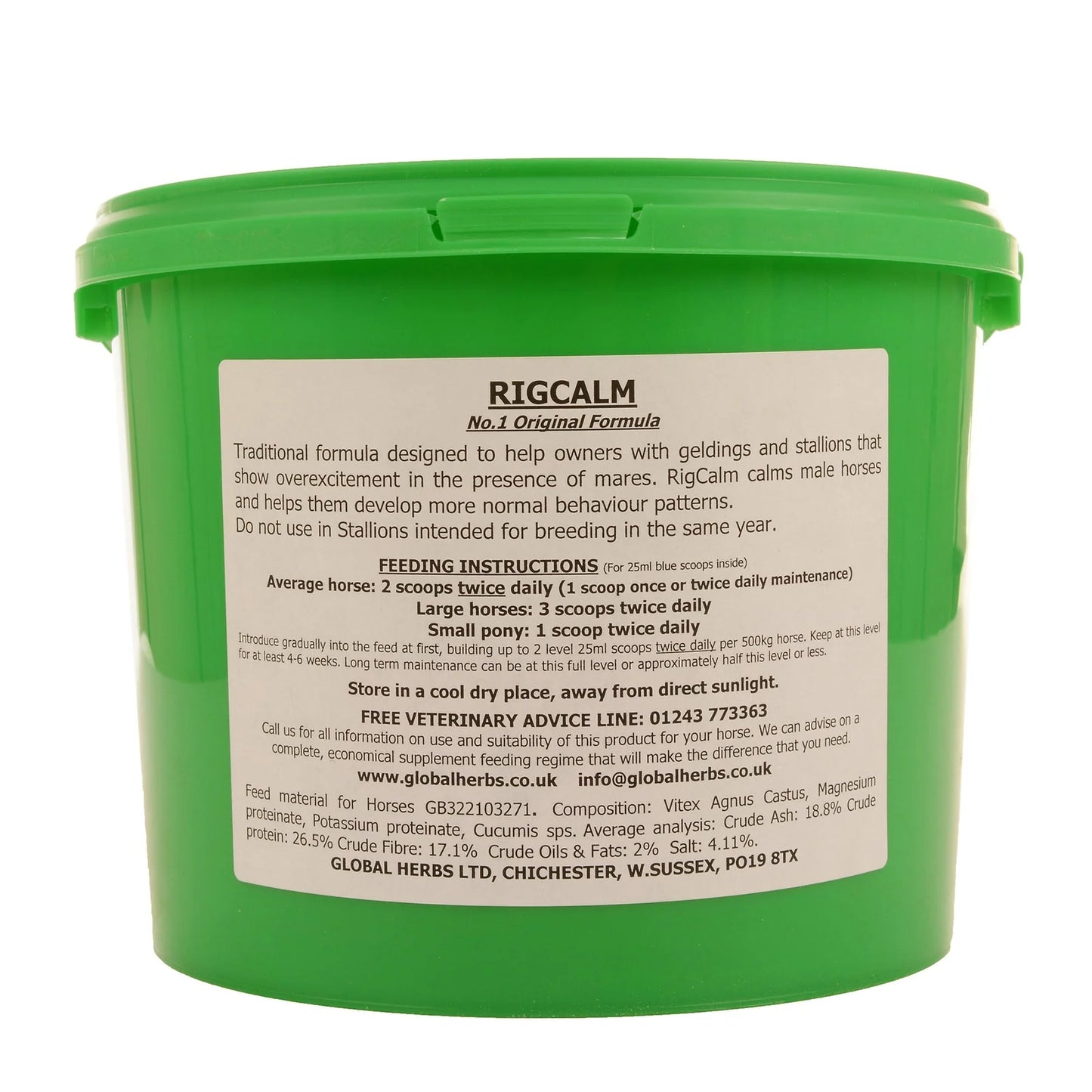 Global Herbs RigCalm Horse Hormonal Supplement