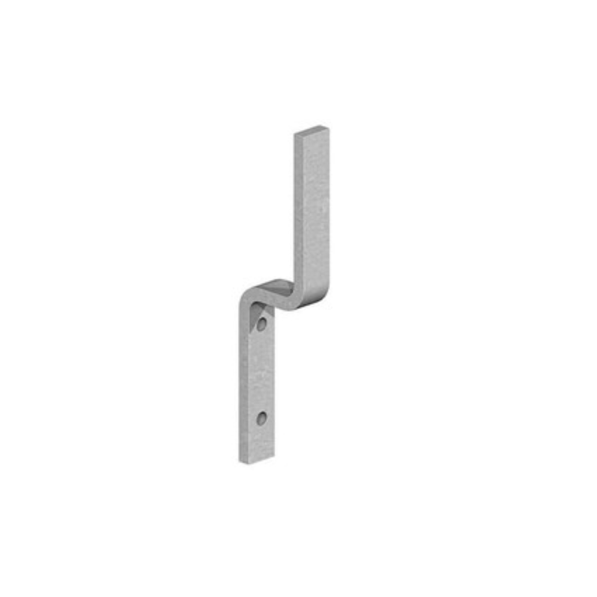 Birkdale 50mm two inch galvanised steel fence rail and gate bracket with pre-punched fixing holes