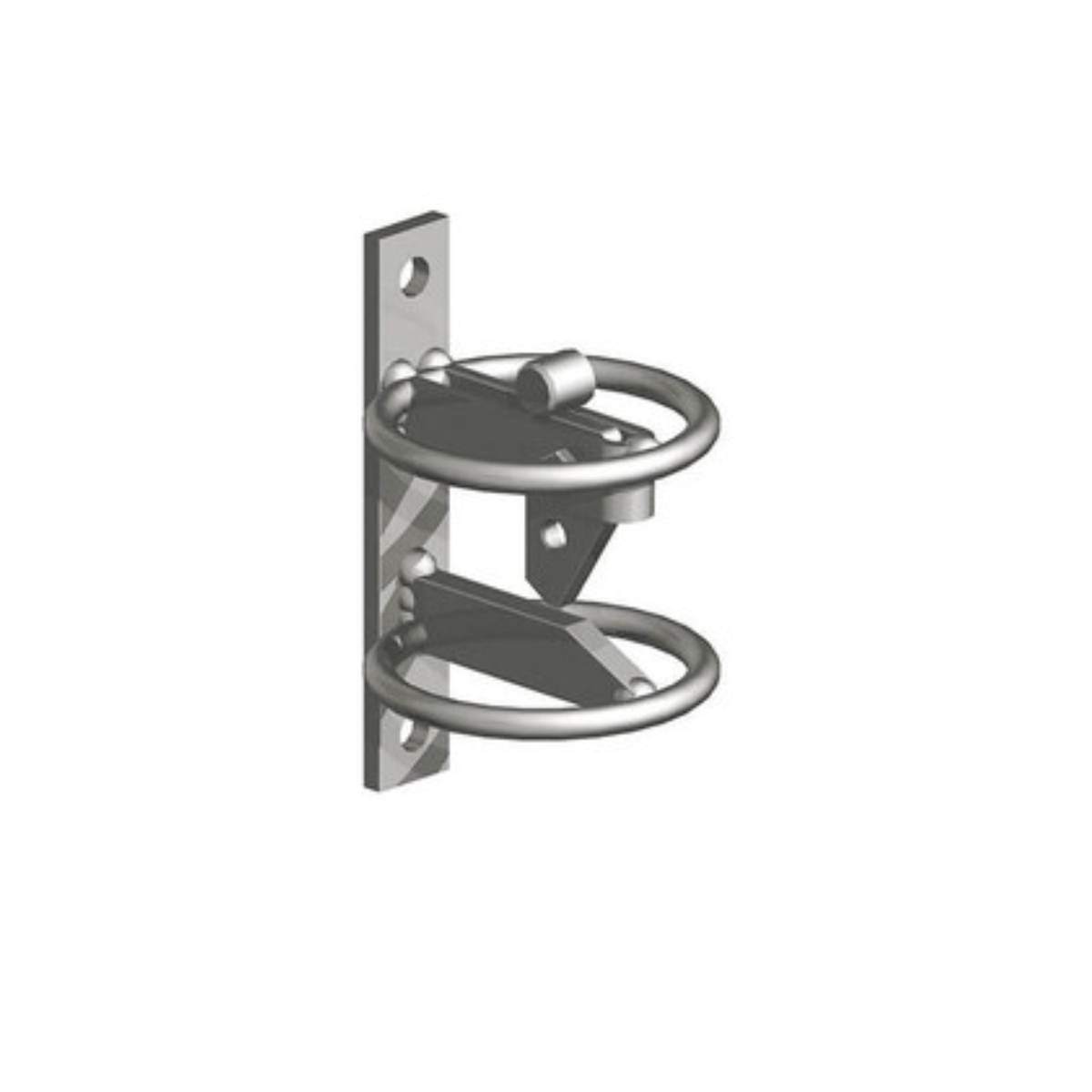 Birkdale galvanised animal safety self locking gate catch fastener mounted on timber post